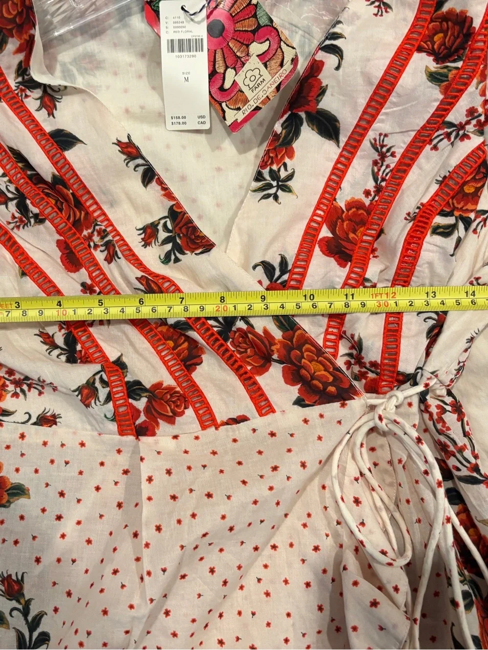 Farm Rio x Anthropologie Wrap Blouse Size Medium New with tags